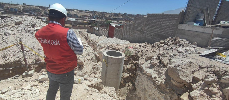 Contraloría alerta presuntos pagos por trabajos no ejecutados en obra de agua y desagüe en Cerro Colorado